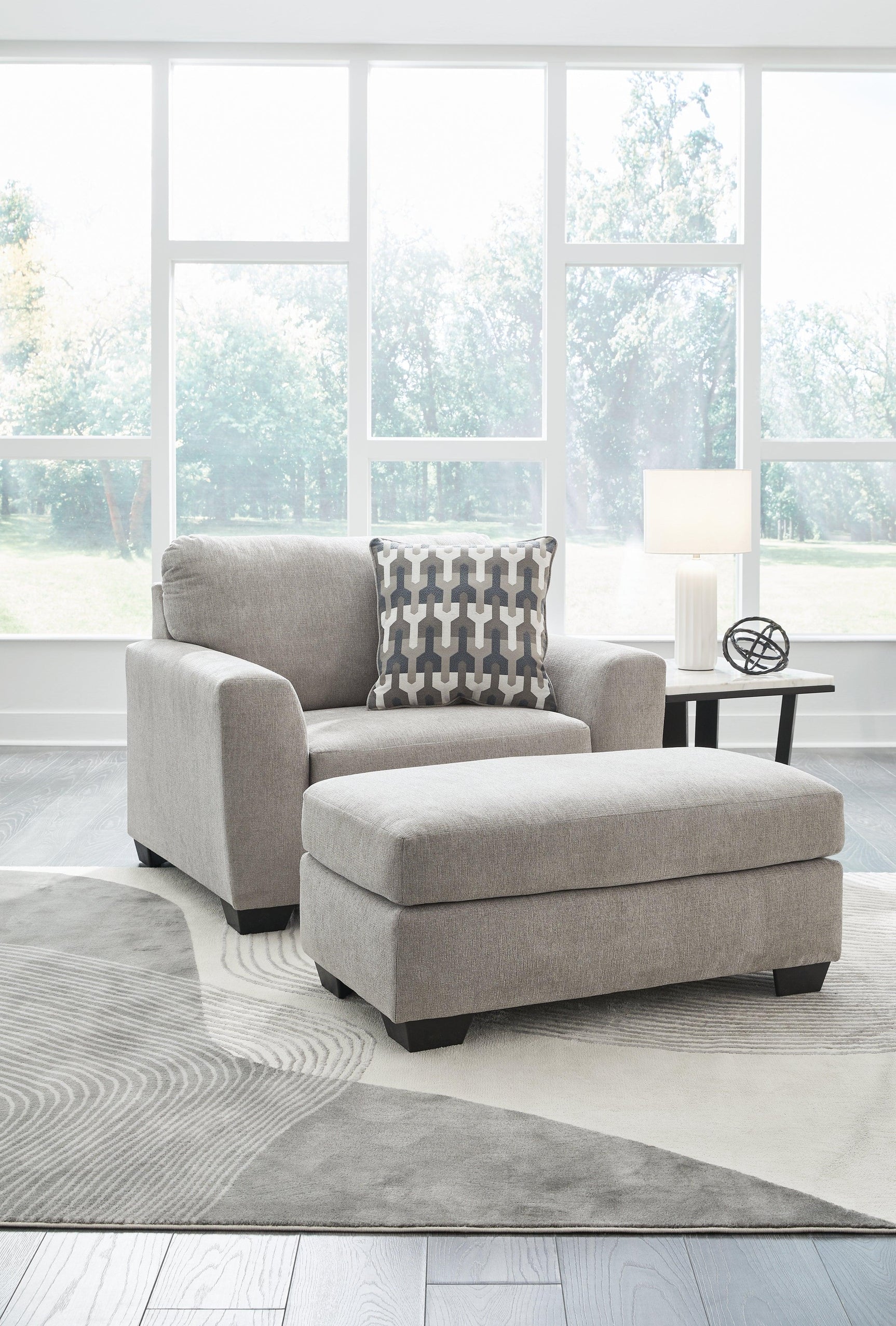 Avenal Flannel Park Sofa, Loveseat, Chair and Ottoman