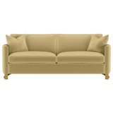 Corliss 2-piece Velvet Upholstered Sofa Set Camel