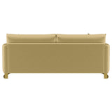 Corliss Upholstered Curved Track Arm Sofa Camel