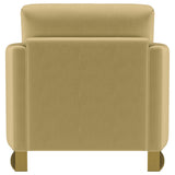 Corliss Upholstered Curved Track Arm Chair Camel