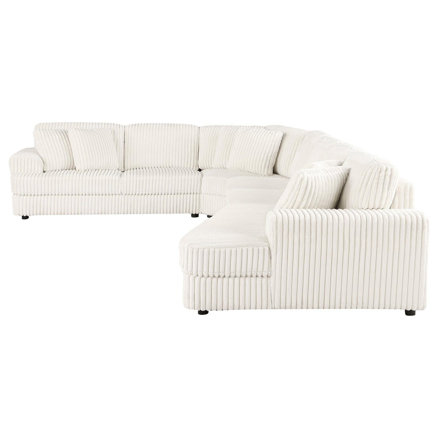 Emberson 4-Piece Upholstered Modular Sectional Sofa Ivory