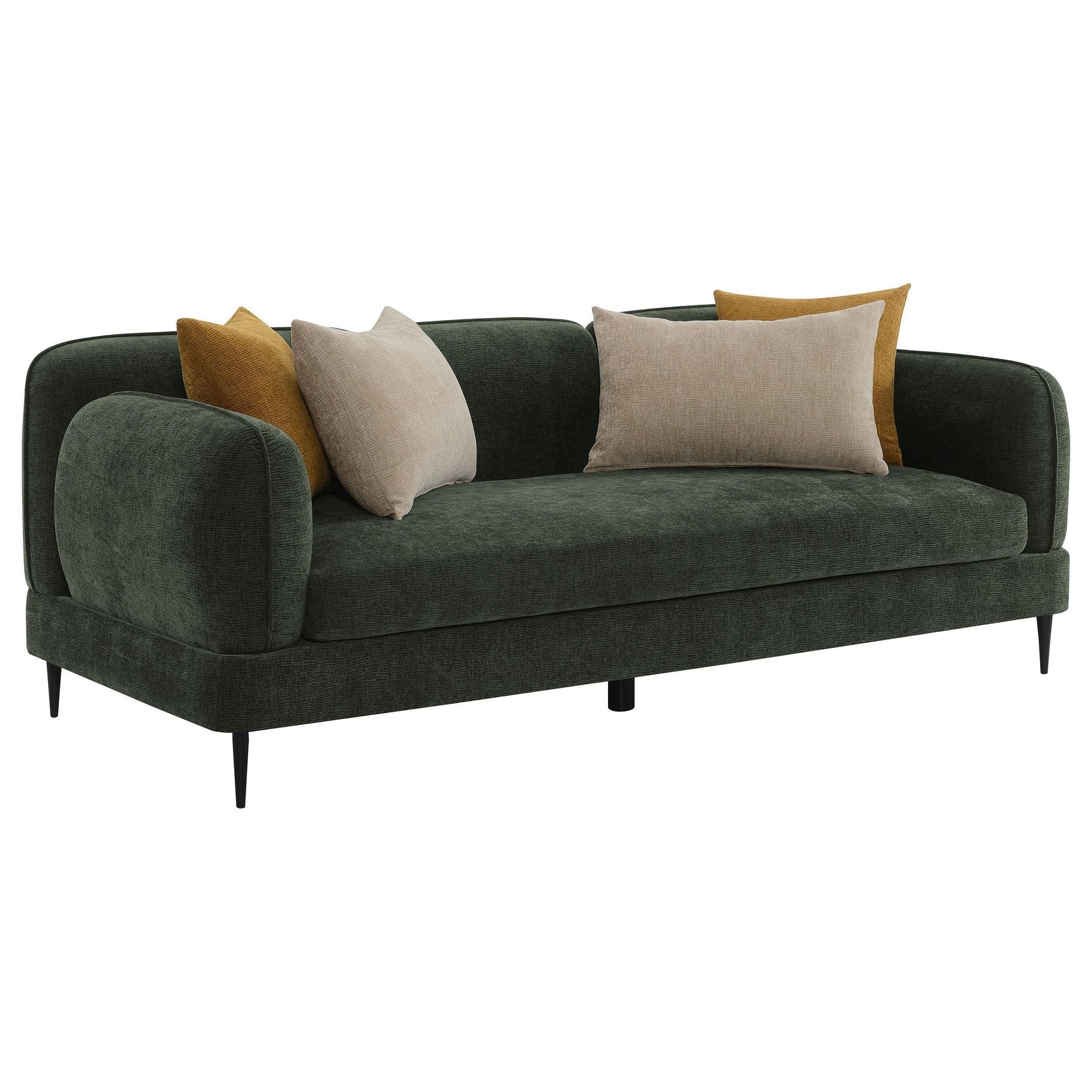 Soba Rich Green Sofa Loveseat