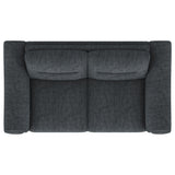 Nolan Upholstered Sloped Track Arm Loveseat Charcoal