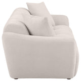 Destino Chenille Upholstered Splayed Arm Sofa Greige
