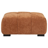 Octavia Fabric Upholstered Rectangular Ottoman Orange