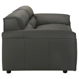 Buxton 2-piece Leather Upholstered Sofa Set Graphite