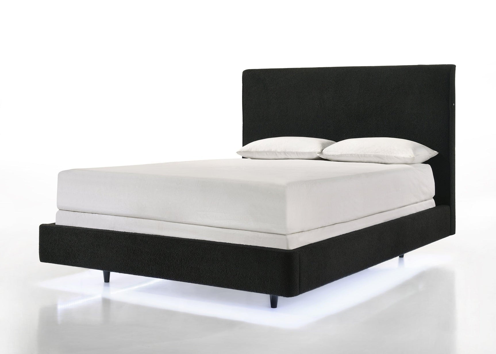 Farble Black Upholstered Panel Queen Bed