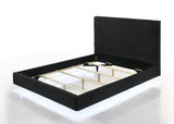 Farble Black Upholstered Panel Queen Bed