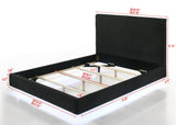 Farble Black Upholstered Panel Queen Bed