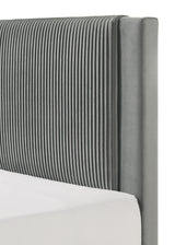 Lucia Light Gray Upholstered Platform Twin Bed