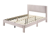 Lucia Pink Upholstered Platform Queen Bed
