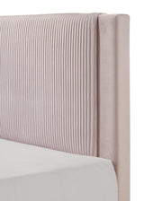 Lucia Pink Upholstered Platform Queen Bed