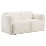 Dorset 3-piece Upholstered Round Track Arm Sofa Set White