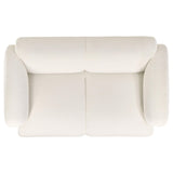 Dorset 3-piece Upholstered Round Track Arm Sofa Set White