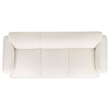 Dorset Fabric Upholstered Round Track Arm Sofa White