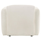 Dorset Fabric Upholstered Round Track Arm Accent Chair White