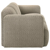 Dorset 2-piece Upholstered Round Track Arm Sofa Set Brown