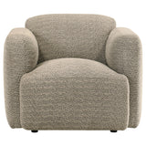 Dorset 3-piece Upholstered Round Track Arm Sofa Set Brown