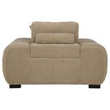 Octavia Upholstered Track Arm Accent Chair Camel