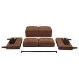 Bowen II Fabric Upholstered Track Arm Accent Chair Rust
