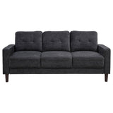 Bowen II 2-piece Upholstered Track Arm Sofa Set Steel Grey