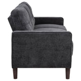 Bowen II 2-piece Upholstered Track Arm Sofa Set Steel Grey