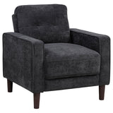 Bowen II 3-piece Upholstered Track Arm Sofa Set Steel Grey