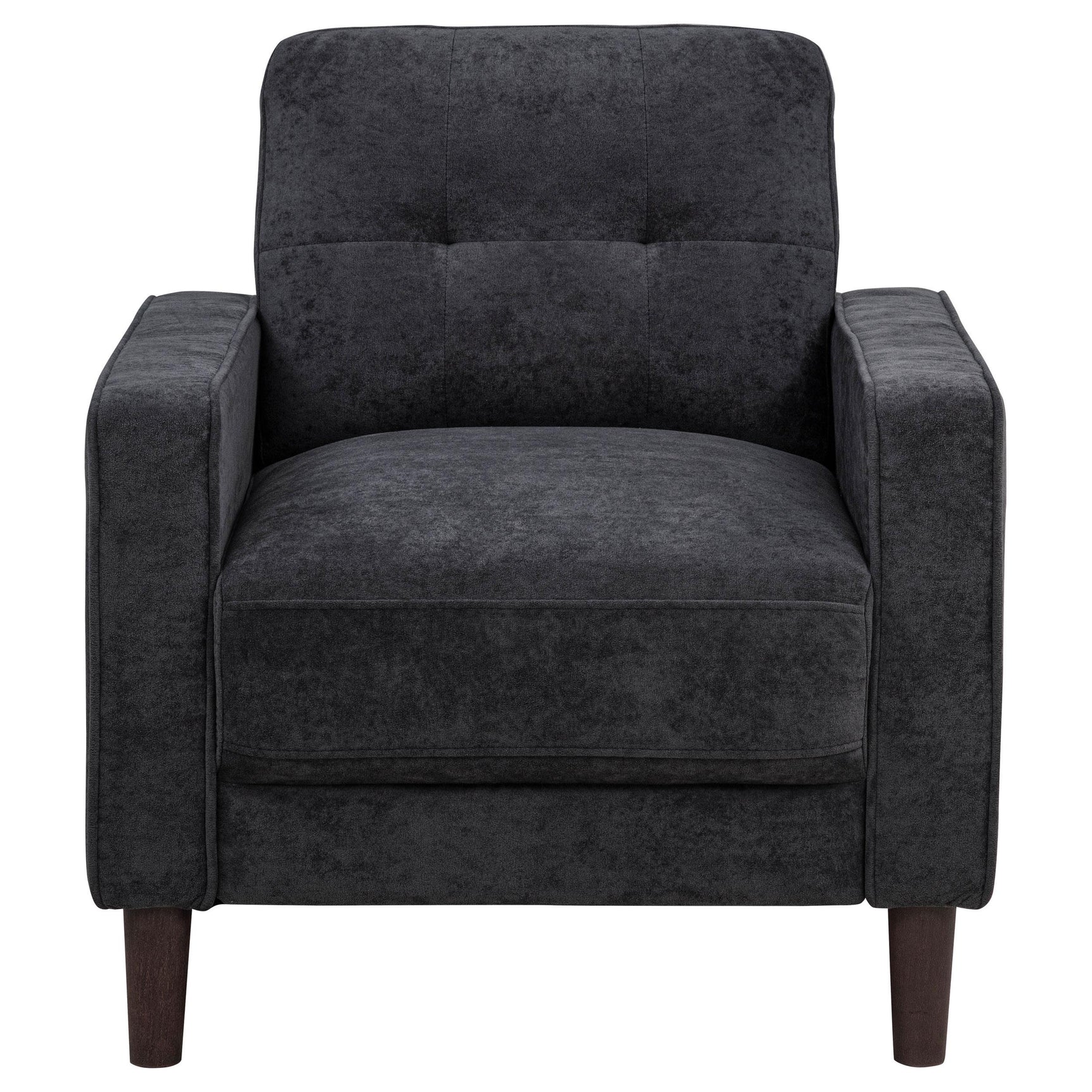 Bowen II Fabric Upholstered Track Arm Chair Steel Grey