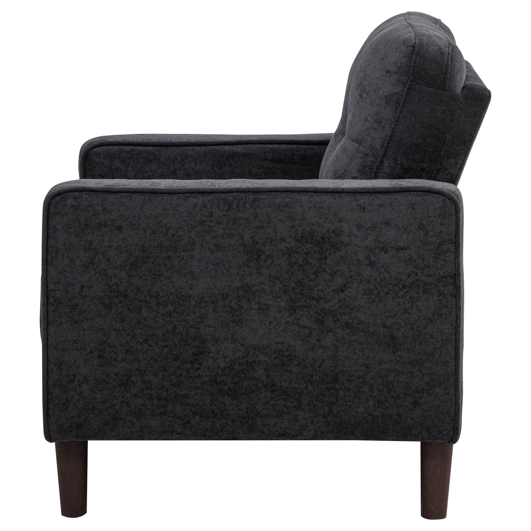 Bowen II Fabric Upholstered Track Arm Chair Steel Grey