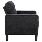 Bowen II Fabric Upholstered Track Arm Chair Steel Grey
