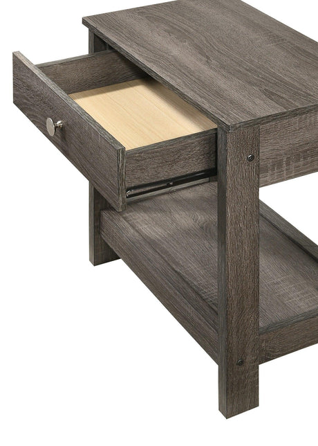 Skyler Gray Modern Sleek Contemporary Wood King Platform Bed - Ella Furniture