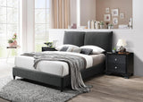 Jenn Charcoal Modern Contemporary Plywood Fabric/Velvet Upholstered Panel King Bed - Ella Furniture