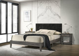 Skyler Gray Modern Sleek Contemporary Wood King Platform Bed - Ella Furniture