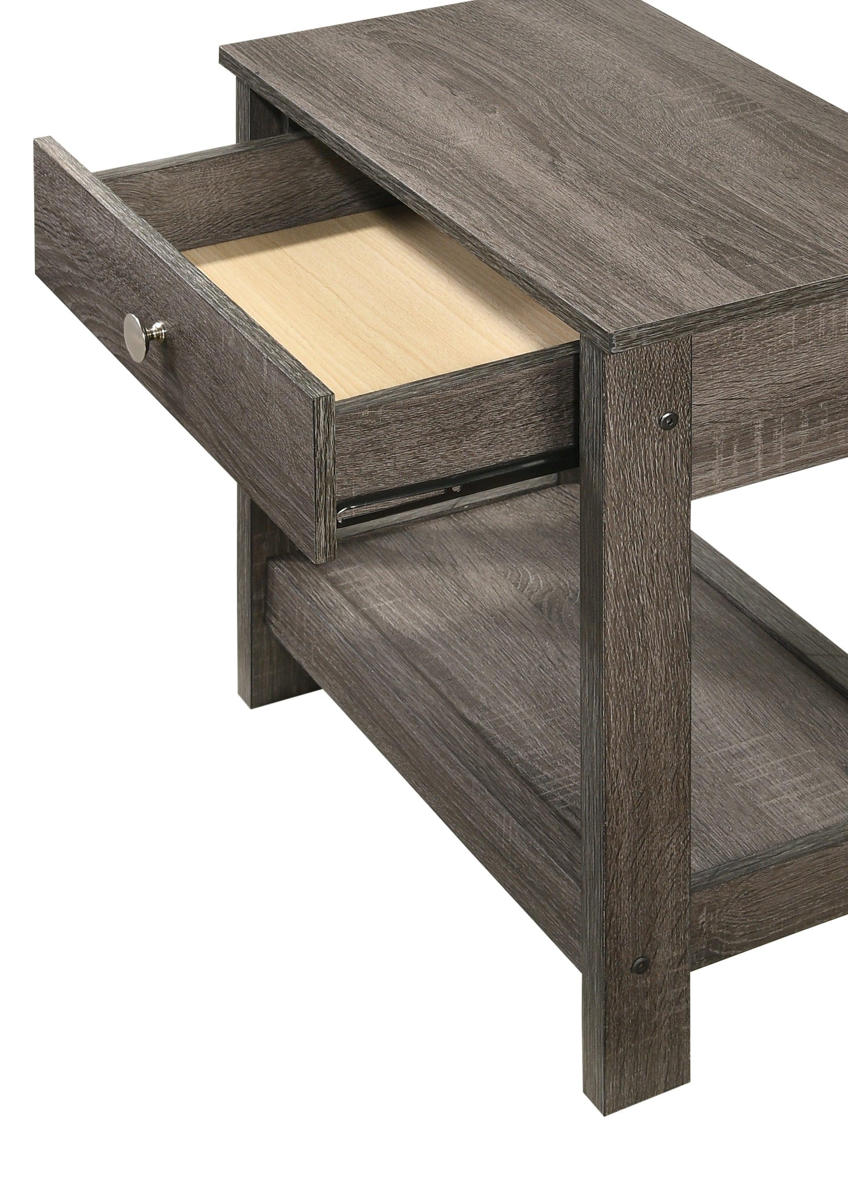 Skyler Gray Modern Sleek Contemporary Wood King Platform Bed - Ella Furniture