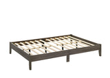 Skyler Gray Modern Sleek Contemporary Wood Queen Platform Bed - Ella Furniture