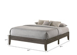 Skyler Gray Modern Sleek Contemporary Wood Queen Platform Bed - Ella Furniture