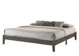 Skyler Gray Modern Sleek Contemporary Wood Queen Platform Bed - Ella Furniture