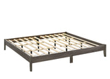 Skyler Gray Modern Sleek Contemporary Wood Queen Platform Bed - Ella Furniture