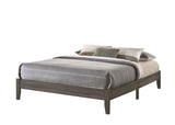 Skyler Gray Modern Sleek Contemporary Wood King Platform Bed - Ella Furniture