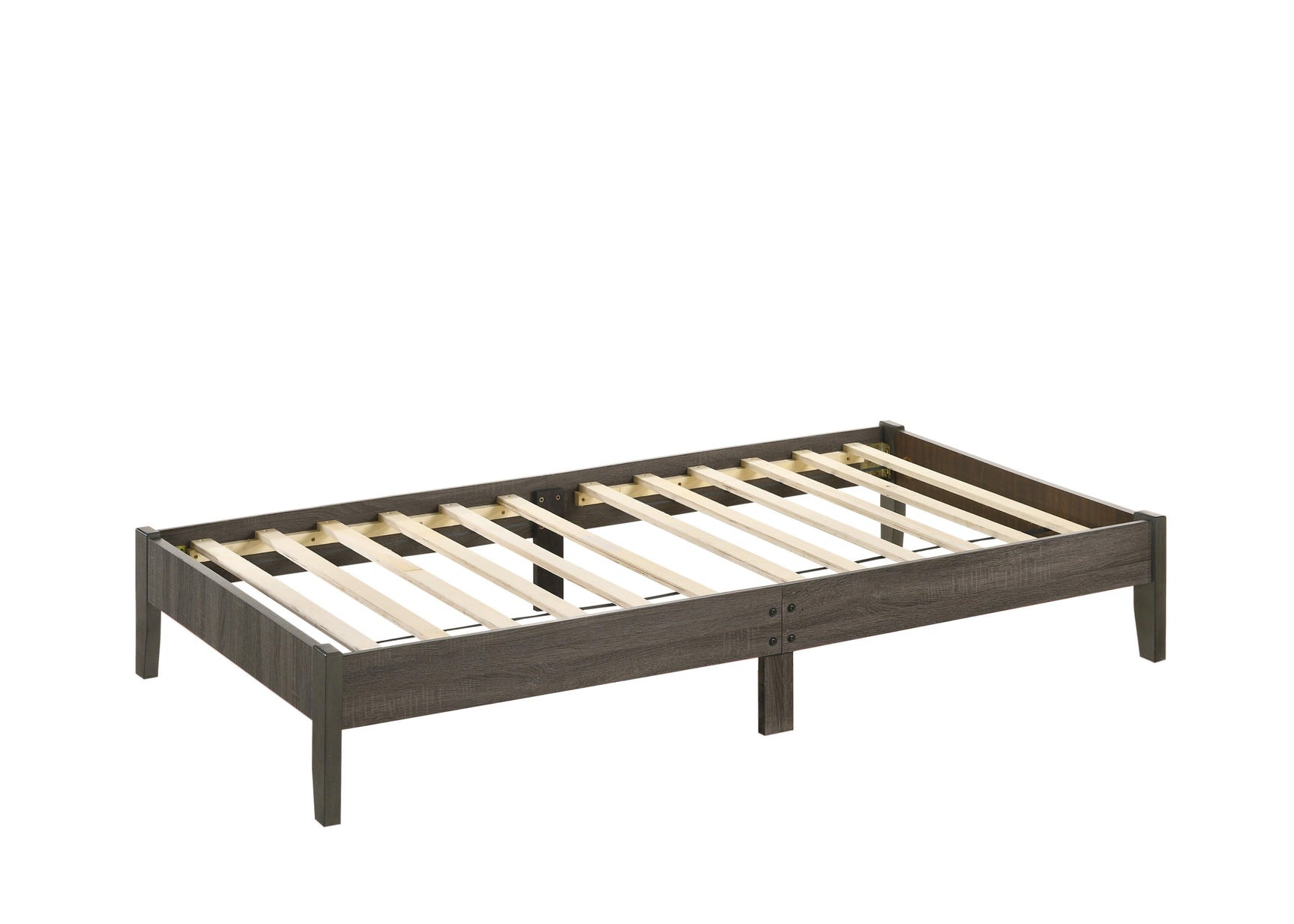 Skyler Gray Modern Sleek Contemporary Wood Queen Platform Bed - Ella Furniture