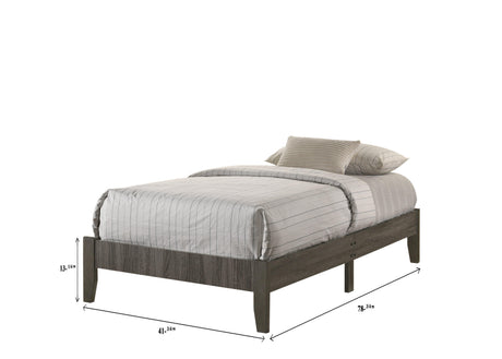 Skyler Gray Modern Sleek Contemporary Wood King Platform Bed - Ella Furniture