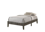 Skyler Gray Modern Sleek Contemporary Wood Queen Platform Bed - Ella Furniture