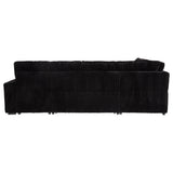 Devonshire Sleeper Sectional Sofa Storage Chaise Black