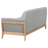 Vaughn 2-piece Fabric Upholstered Flared Arm Sofa Set Grey