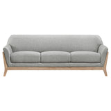 Vaughn 3-piece Fabric Upholstered Flared Arm Sofa Set Grey