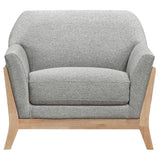 Vaughn 3-piece Fabric Upholstered Flared Arm Sofa Set Grey