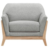 Vaughn Fabric Upholstered Flared Arm Accent Chair Grey