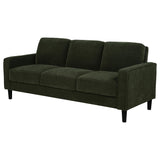 Ruth 77-inch Fabric Upholstered Track Arm Sofa Matcha Green
