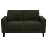 Ruth Fabric Upholstered Track Arm Loveseat Matcha Green