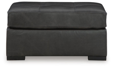 Brindley Fog 4-Piece Sectional with Ottoman — front view
